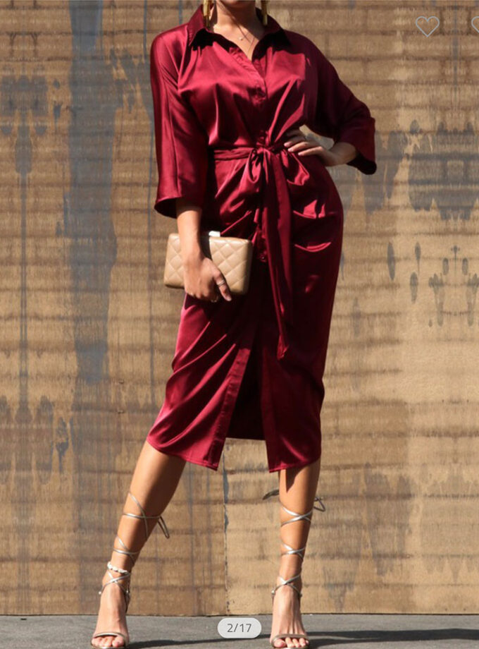 Burgundy Venetian Ruched Body Con Dress