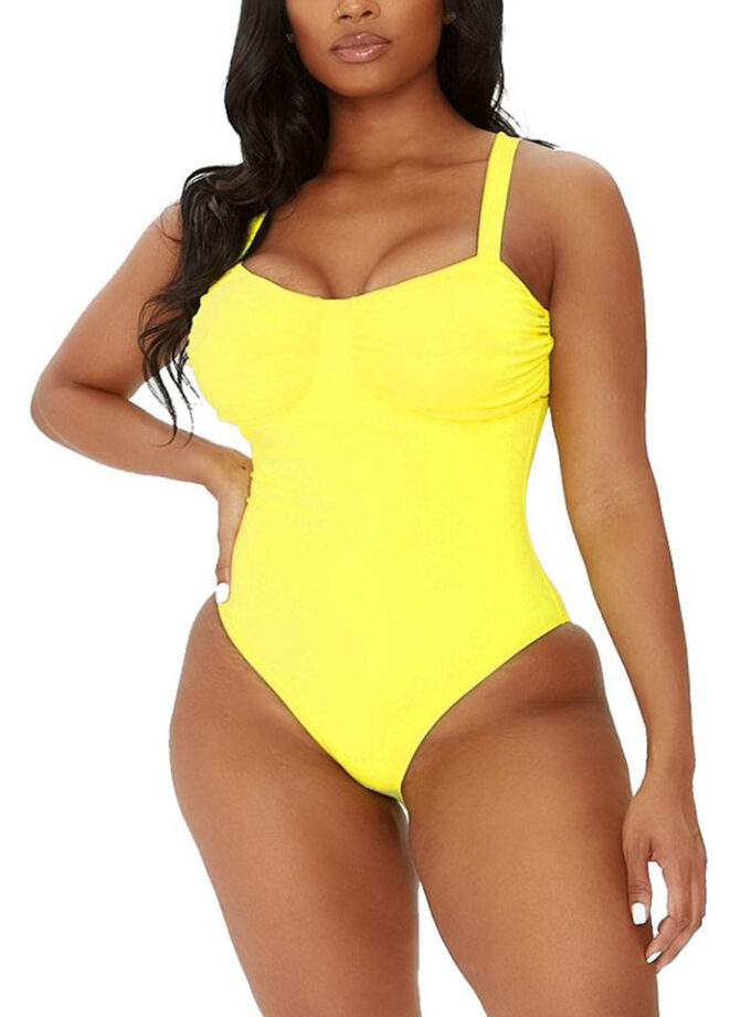 Coast Is Clear Swimsuit-Neon Yellow