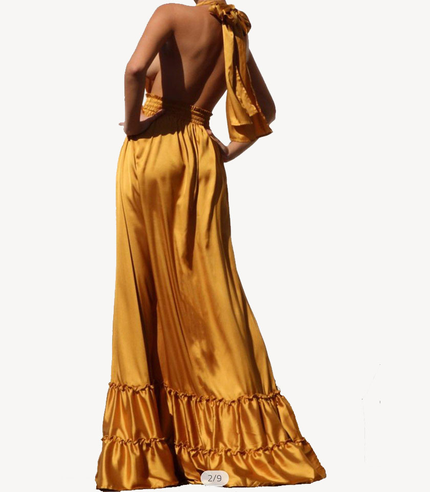 Show Stopper Satin Maxi Dress - Image 2