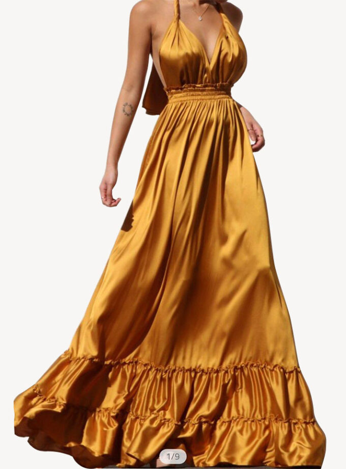 Show Stopper Satin Maxi Dress