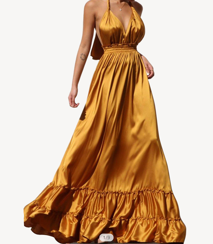 Show Stopper Satin Maxi Dress