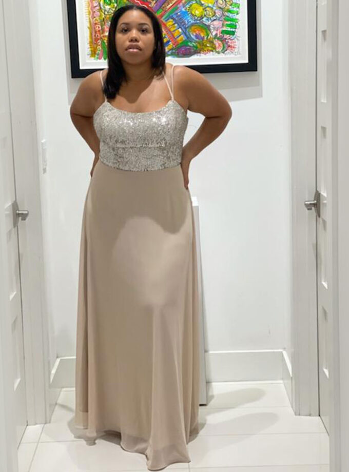 Classy Queen Sequin Top Gown