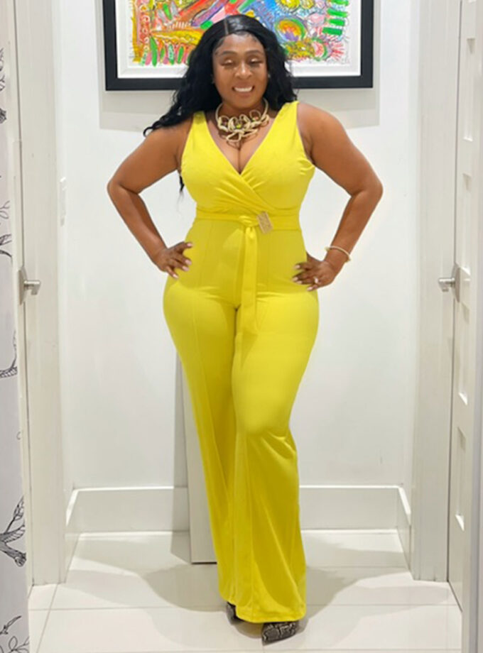 Night on the Town Jumpsuit Yellow