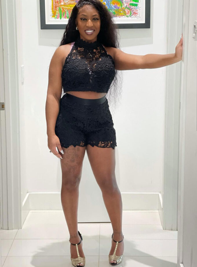 Lace and Fire Short Set