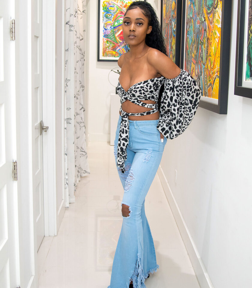 Bellbottom Tassel & Frayed Jeans - Image 2