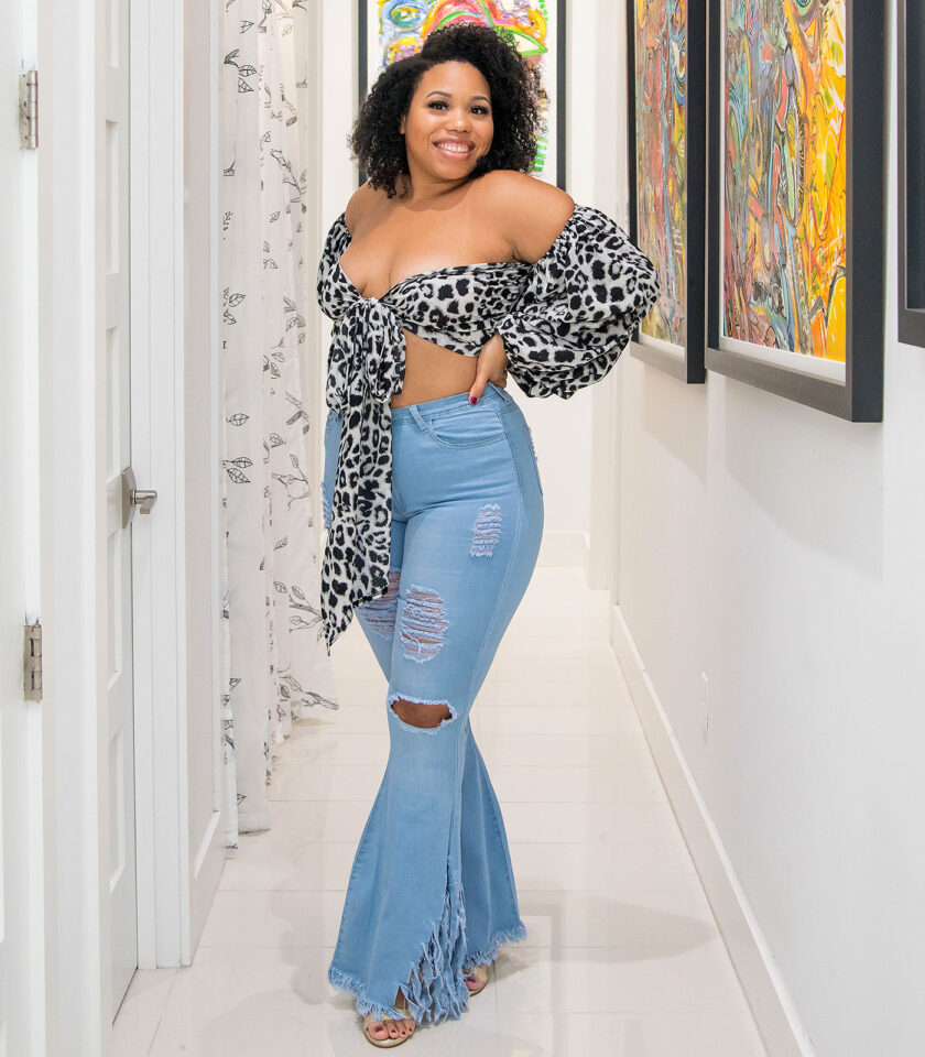 Bellbottom Tassel & Frayed Jeans
