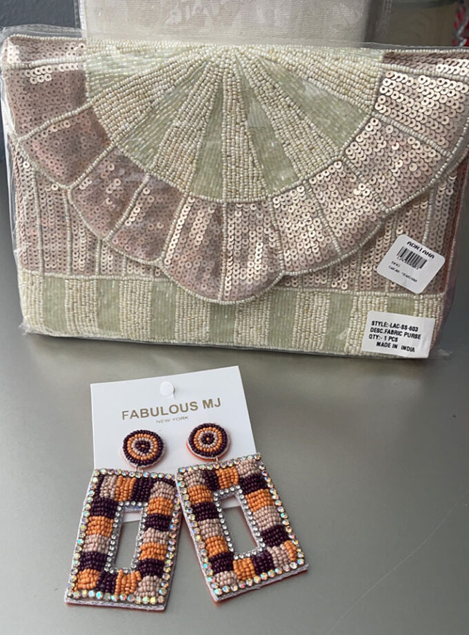 Gatsby Clutch & Earring Set